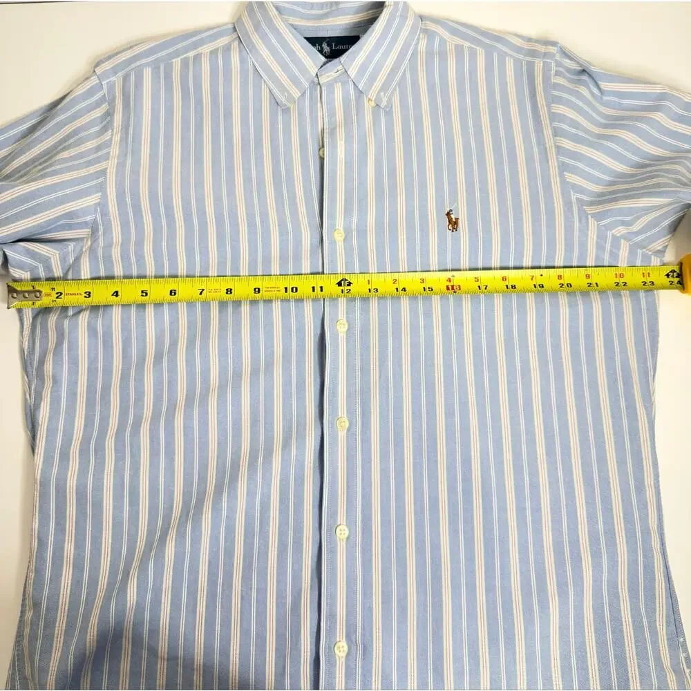 Polo Ralph Lauren Classic Fit Striped Oxford Shirt Size M Cotton